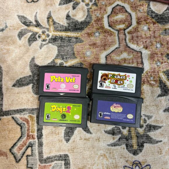 Nintendo Game Boy Advance Console - Clear Fuchsia Pink W/ Case & 4 Games - Picture 12 of 16